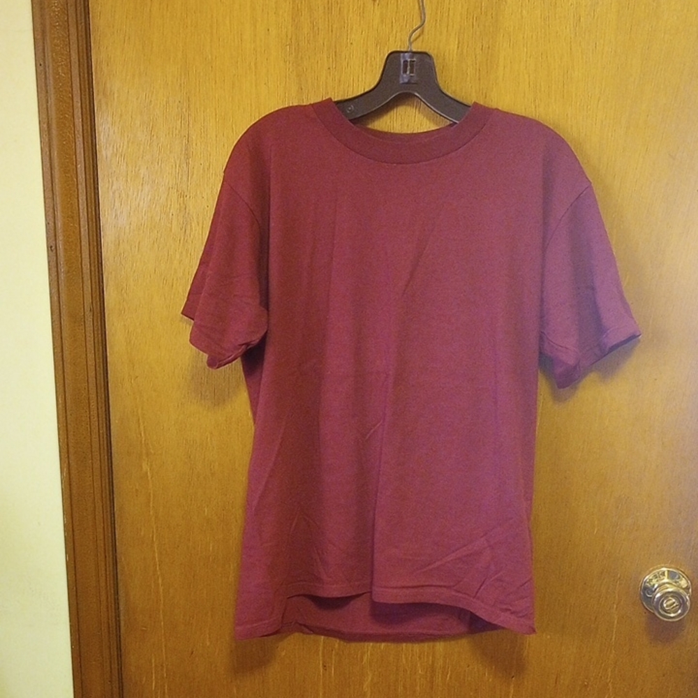 Ultra Club Colors by Gildan. Medium Maroon Cotton Tee Shirt